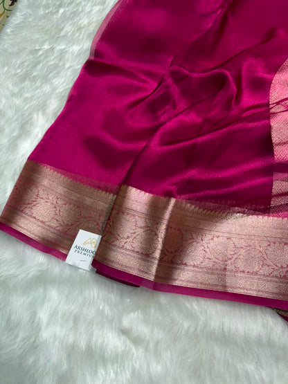 Rani Pure Tissue Silk Saree with Brocade Blouse